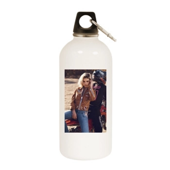 Selena Gomez White Water Bottle With Carabiner