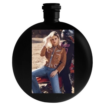 Selena Gomez Round Flask