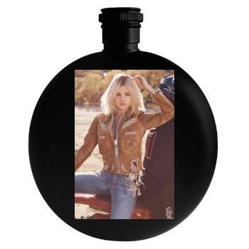 Selena Gomez Round Flask