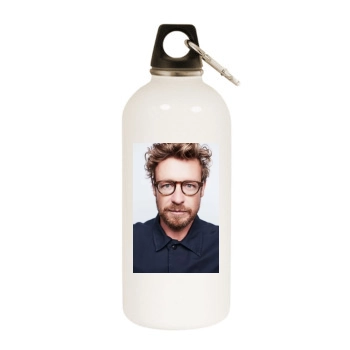 Simon Baker White Water Bottle With Carabiner