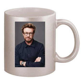 Simon Baker 11oz Metallic Silver Mug