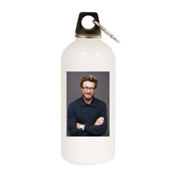 Simon Baker White Water Bottle With Carabiner