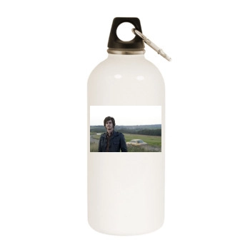 Andrew Garfield White Water Bottle With Carabiner