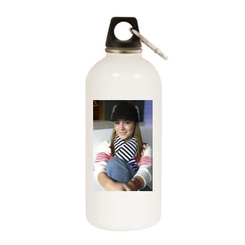 Samaire Armstrong White Water Bottle With Carabiner