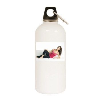 Samantha Harris White Water Bottle With Carabiner