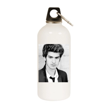 Andrew Garfield White Water Bottle With Carabiner