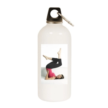 Samantha Harris White Water Bottle With Carabiner