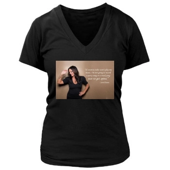 Sara Evans Women's Deep V-Neck TShirt