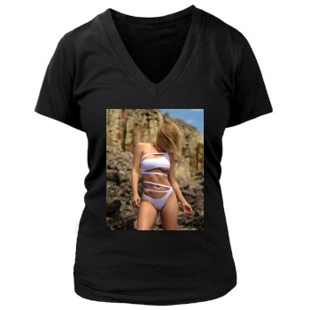 Sara Jean Underwood Women's Deep V-Neck TShirt