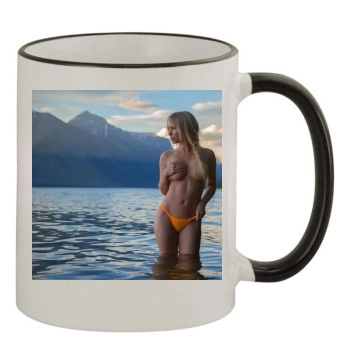 Sara Jean Underwood 11oz Colored Rim & Handle Mug