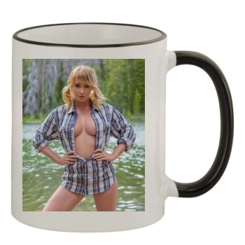 Sara Jean Underwood 11oz Colored Rim & Handle Mug