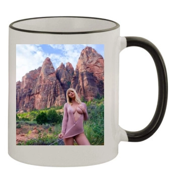 Sara Jean Underwood 11oz Colored Rim & Handle Mug