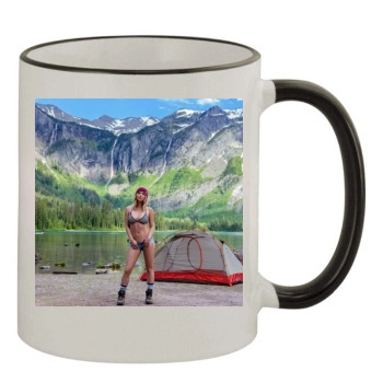 Sara Jean Underwood 11oz Colored Rim & Handle Mug