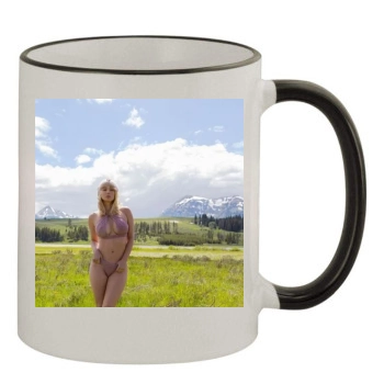 Sara Jean Underwood 11oz Colored Rim & Handle Mug