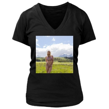 Sara Jean Underwood Women's Deep V-Neck TShirt