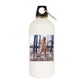 Sara Jean Underwood White Water Bottle With Carabiner