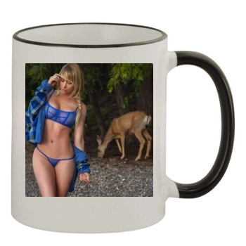 Sara Jean Underwood 11oz Colored Rim & Handle Mug