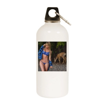 Sara Jean Underwood White Water Bottle With Carabiner