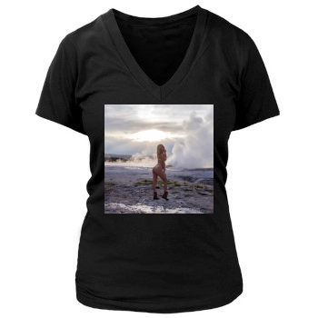 Sara Jean Underwood Women's Deep V-Neck TShirt