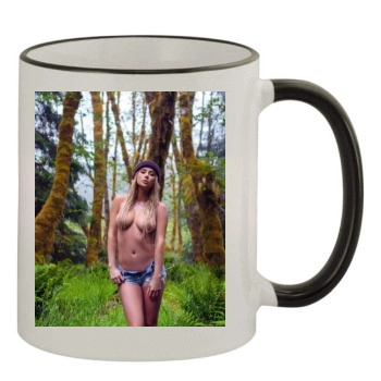 Sara Jean Underwood 11oz Colored Rim & Handle Mug