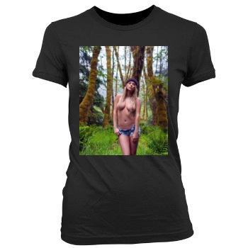 Sara Jean Underwood Women's Junior Cut Crewneck T-Shirt