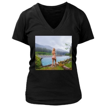 Sara Jean Underwood Women's Deep V-Neck TShirt