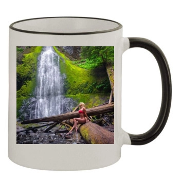 Sara Jean Underwood 11oz Colored Rim & Handle Mug