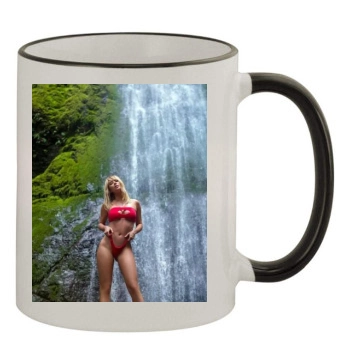 Sara Jean Underwood 11oz Colored Rim & Handle Mug