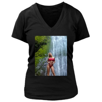 Sara Jean Underwood Women's Deep V-Neck TShirt