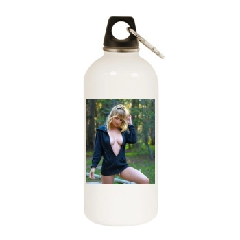 Sara Jean Underwood White Water Bottle With Carabiner