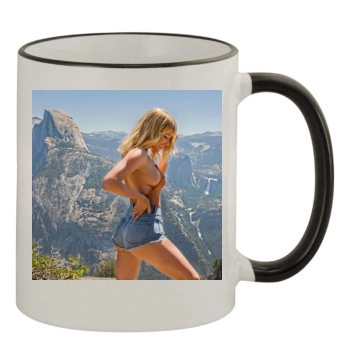 Sara Jean Underwood 11oz Colored Rim & Handle Mug