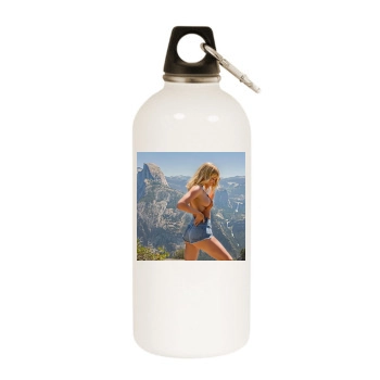 Sara Jean Underwood White Water Bottle With Carabiner