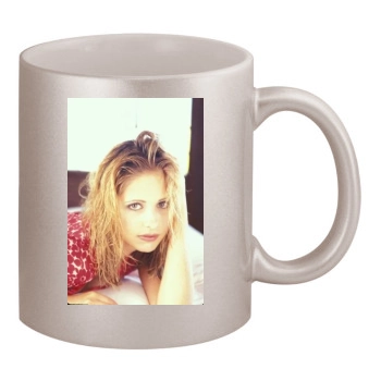 Sarah Michelle Gellar 11oz Metallic Silver Mug