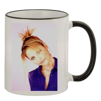 Sarah Michelle Gellar 11oz Colored Rim & Handle Mug