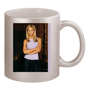 Sarah Michelle Gellar 11oz Metallic Silver Mug