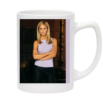 Sarah Michelle Gellar 14oz White Statesman Mug