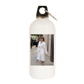 Anna Wintour White Water Bottle With Carabiner