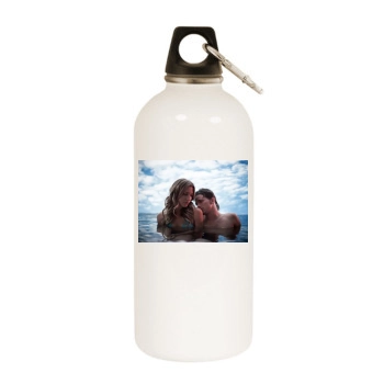 Sarah Roemer White Water Bottle With Carabiner