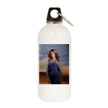 Sarah Roemer White Water Bottle With Carabiner