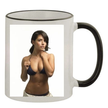 Sarah Shahi 11oz Colored Rim & Handle Mug