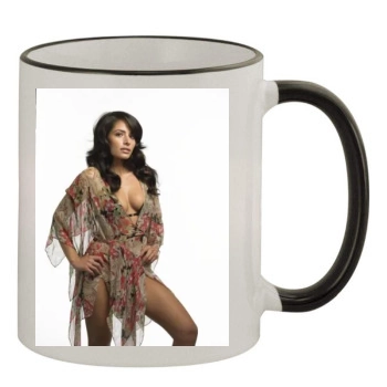 Sarah Shahi 11oz Colored Rim & Handle Mug