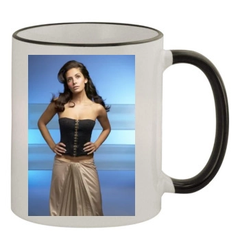 Sarah Shahi 11oz Colored Rim & Handle Mug