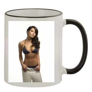 Sarah Shahi 11oz Colored Rim & Handle Mug