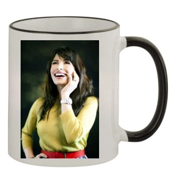 Sarah Shahi 11oz Colored Rim & Handle Mug