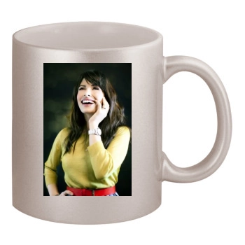 Sarah Shahi 11oz Metallic Silver Mug