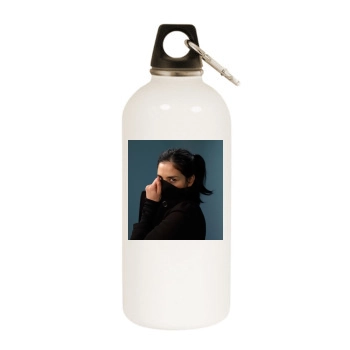 Sarah Silverman White Water Bottle With Carabiner