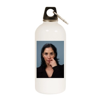 Sarah Silverman White Water Bottle With Carabiner