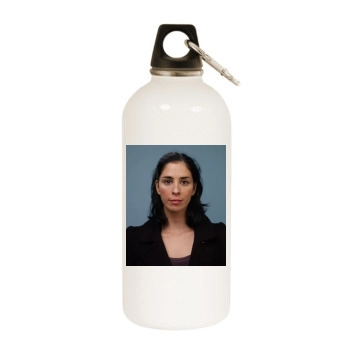 Sarah Silverman White Water Bottle With Carabiner