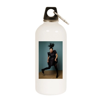 Sarah Silverman White Water Bottle With Carabiner