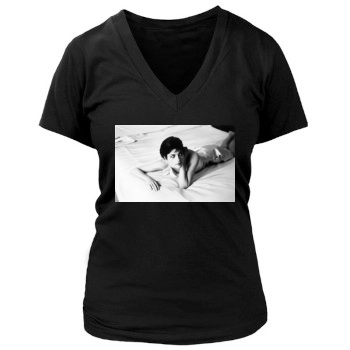 Selma Blair Women's Deep V-Neck TShirt